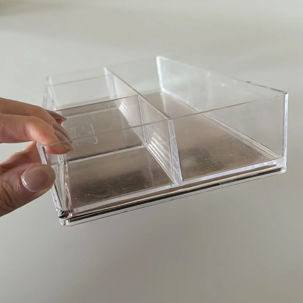 Rather HōM Organization Bin Makeup Drawer Organizer Acrylic Rose Gold